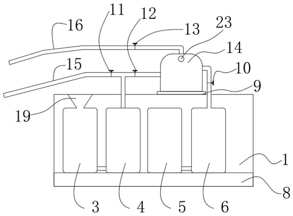 Post-tensioning prestressed box girder double-duct type vacuum-assisted mud jacking system and construction method thereof