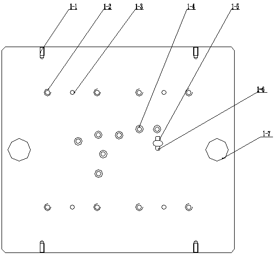 Right mounting bracket blanking and punching composite die