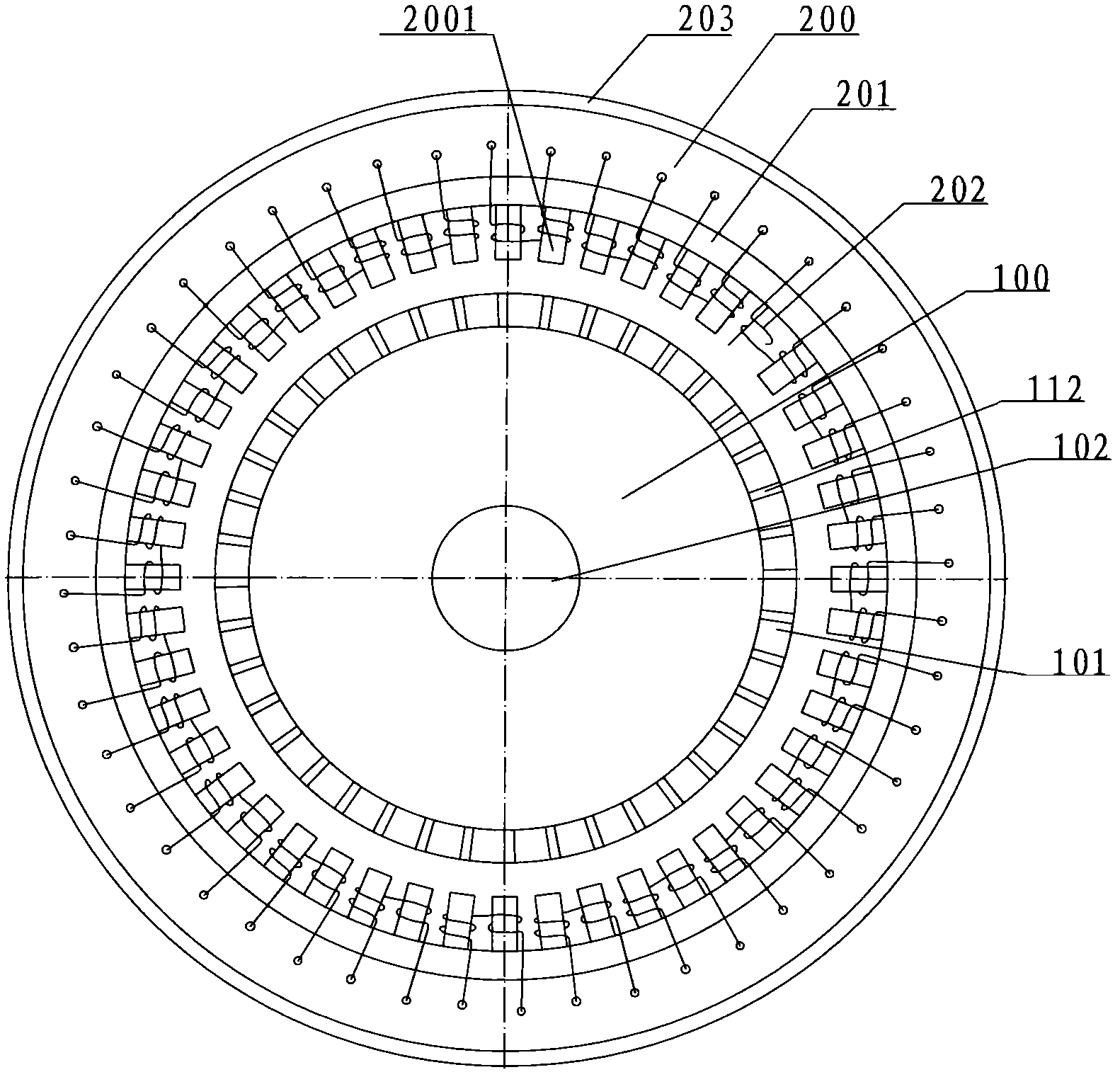 Low-loss low-speed permanent magnet synchronous motor