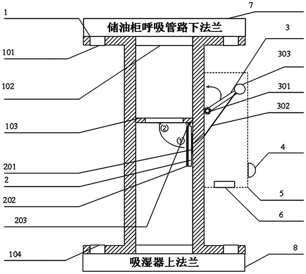 Automatic locking device for transformer respirator