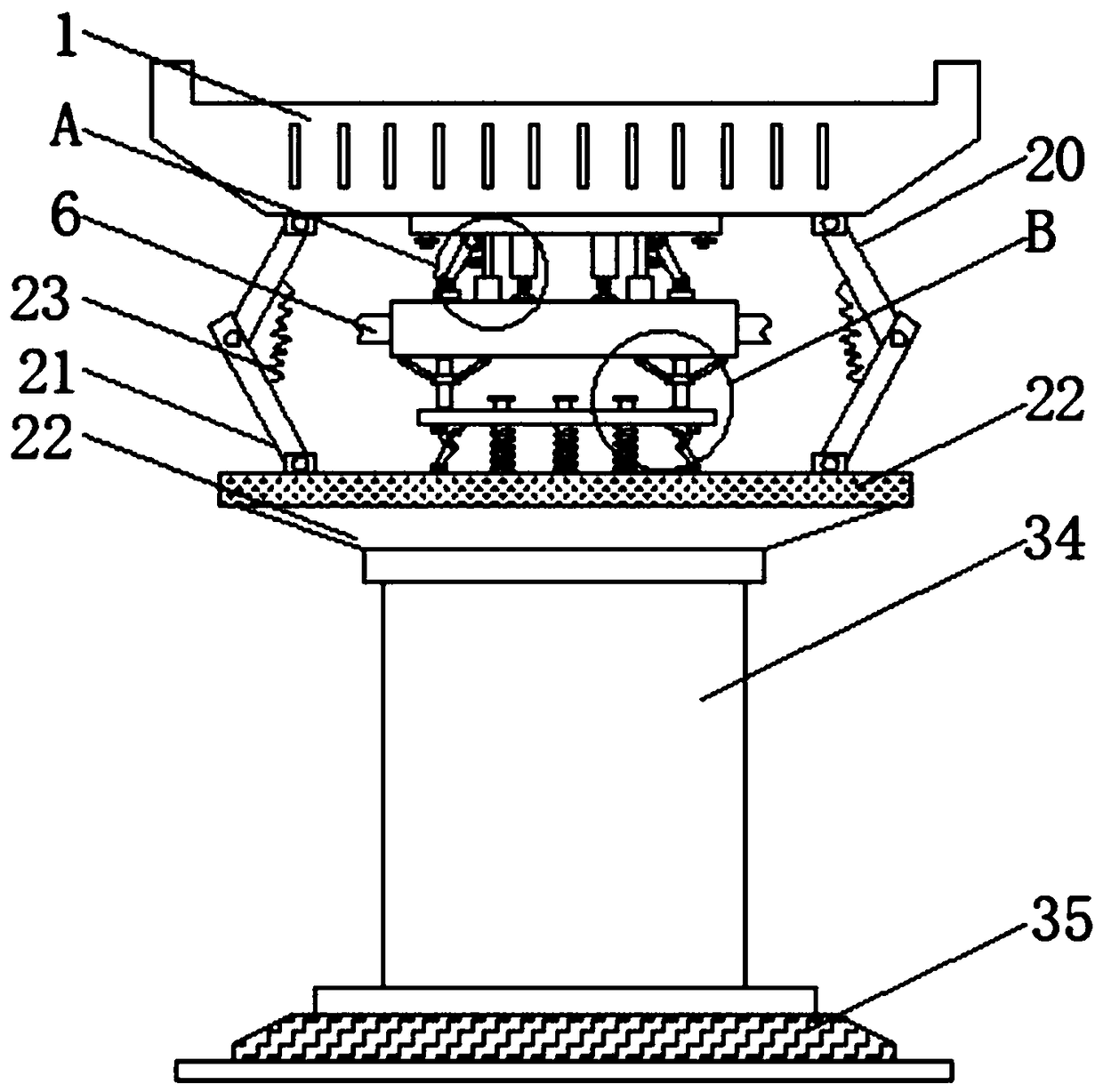 Anti-seismic base used for bridge and anti-seismic method of anti-seismic base