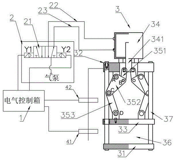 Electro-pneumatic type automatic pressing machine