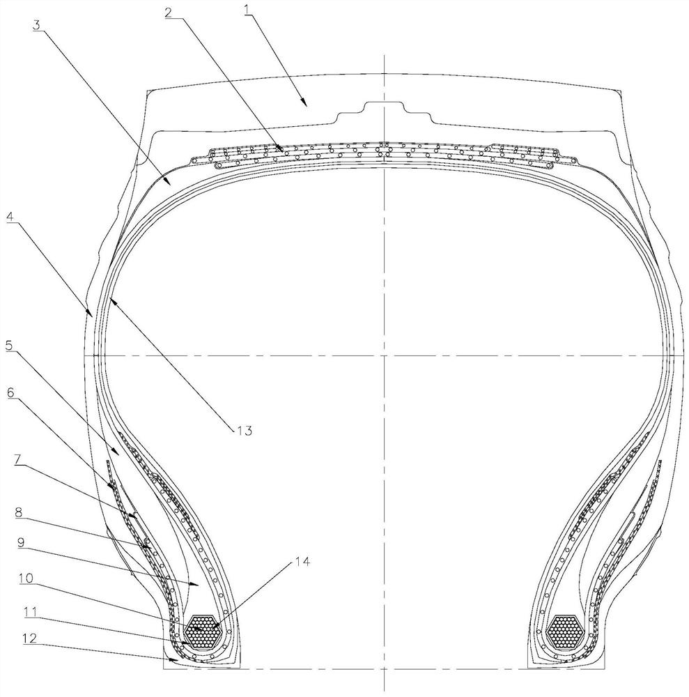 Truck radial tire with full-contact steel wire ring and winding disc of truck radial tire