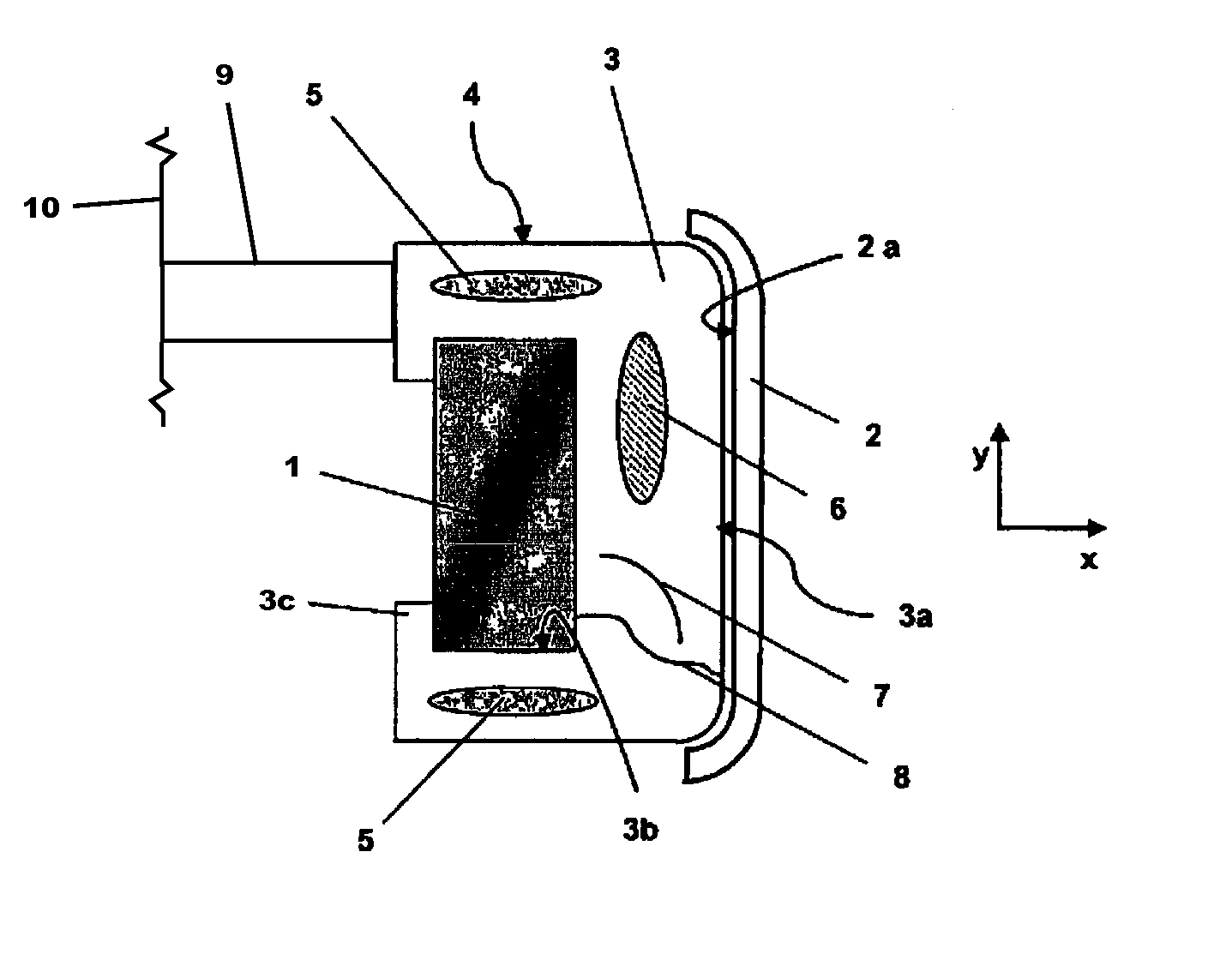 Device for fastening a sensor assembly, especially a radar sensor