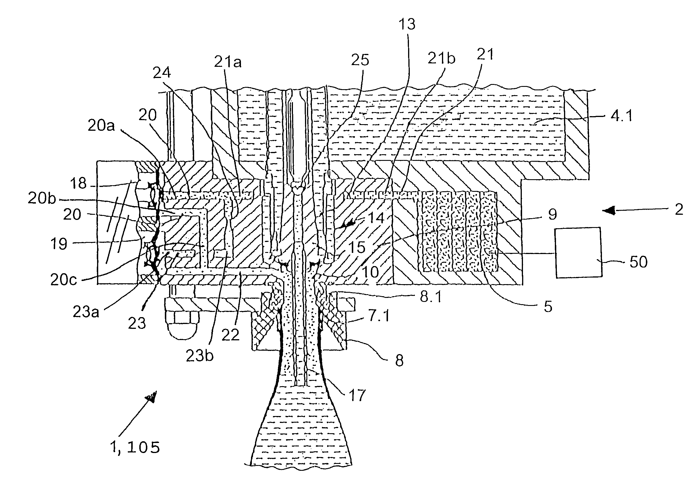 Beverage bottling plant with a beverage bottle filling machine for filling beverage bottles, and filling elements for the beverage bottle filling machine