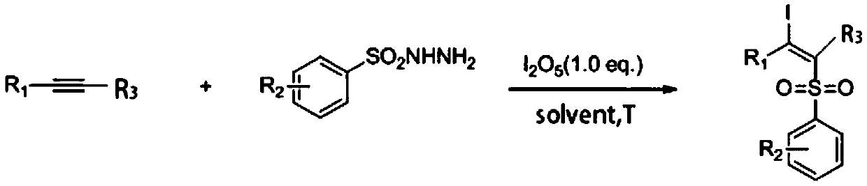 A kind of synthetic method of β-iodoalkenyl sulfone compound