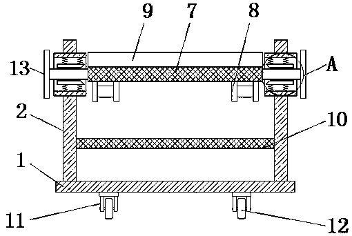 Airing device for automatically turning over corn