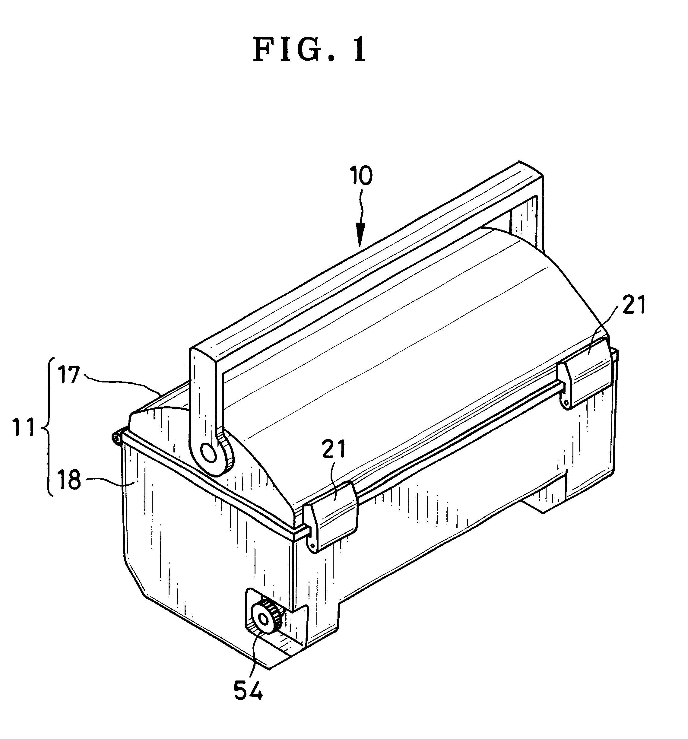 Supply magazine for containing recording material roll