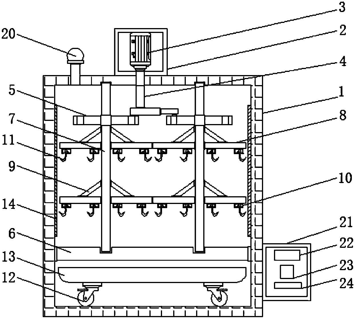 Intelligent duck roasting box based on internet of things control