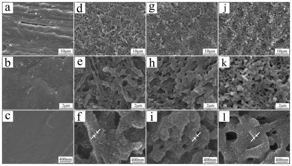 PEEK bone repair material and surface modification method and application thereof