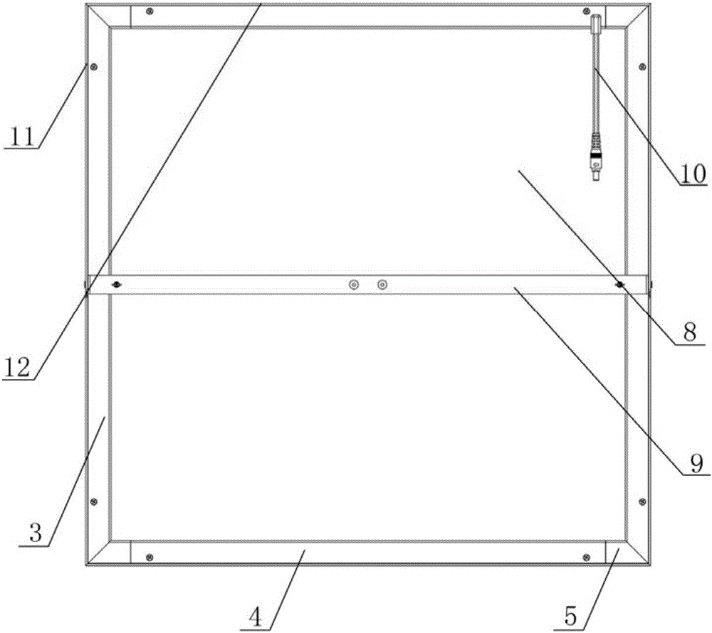 LED panel lamp and angle connecting piece thereof