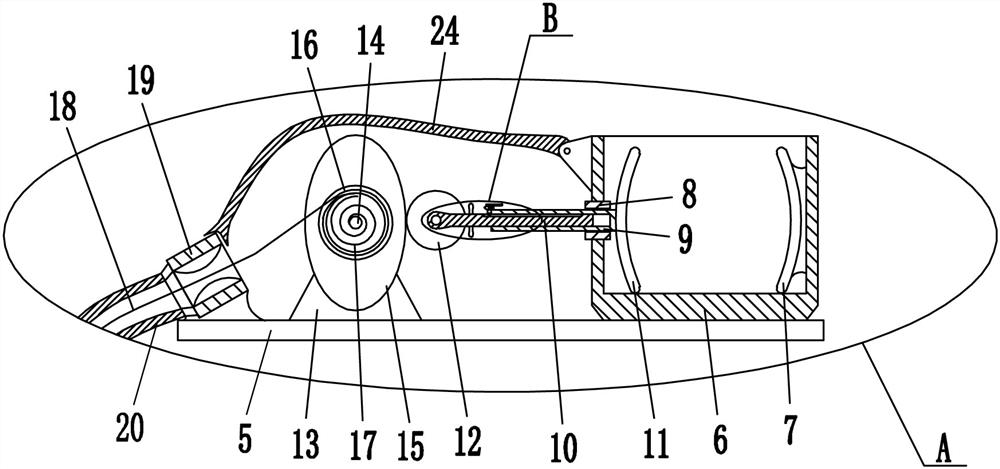 An inflatable air bag compressor for blood pressure detection in internal medicine