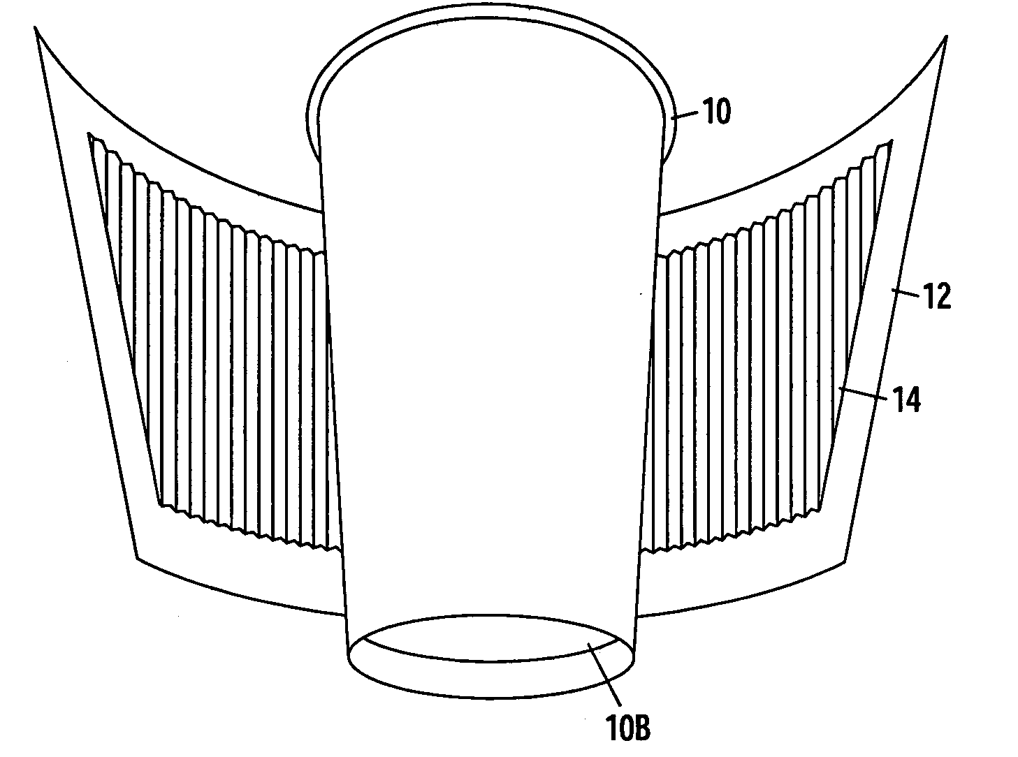 Insulating cup wrapper and insulated container formed with wrapper