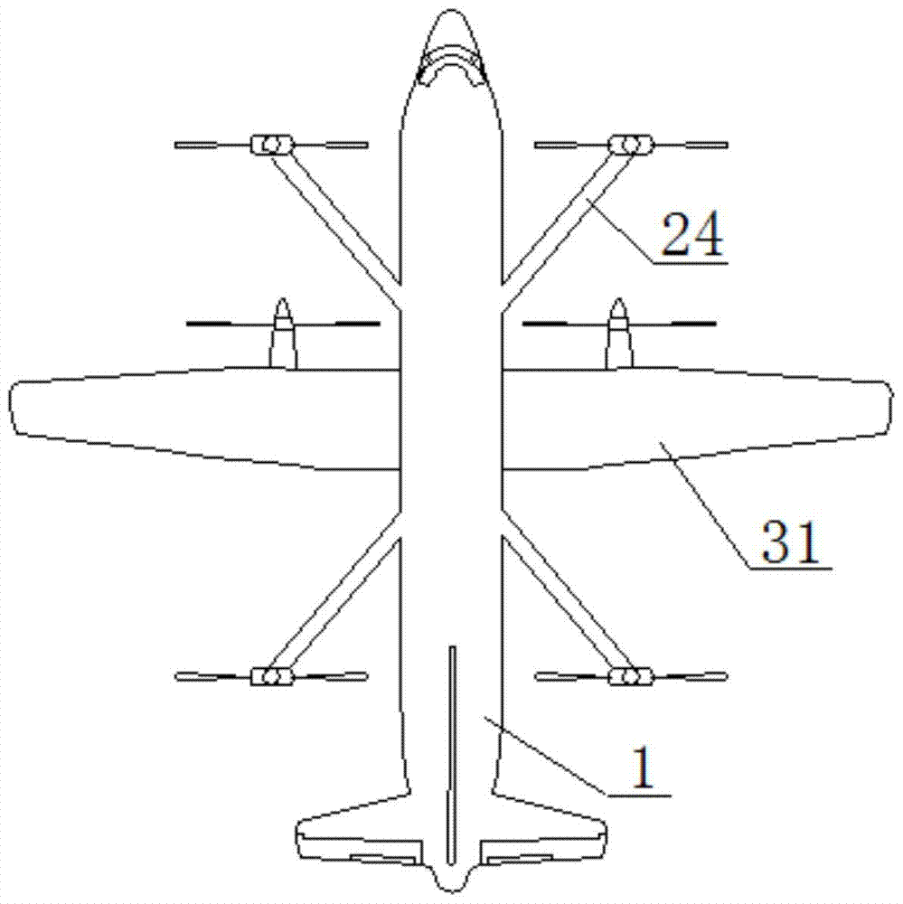 A hybrid tilting wing aircraft