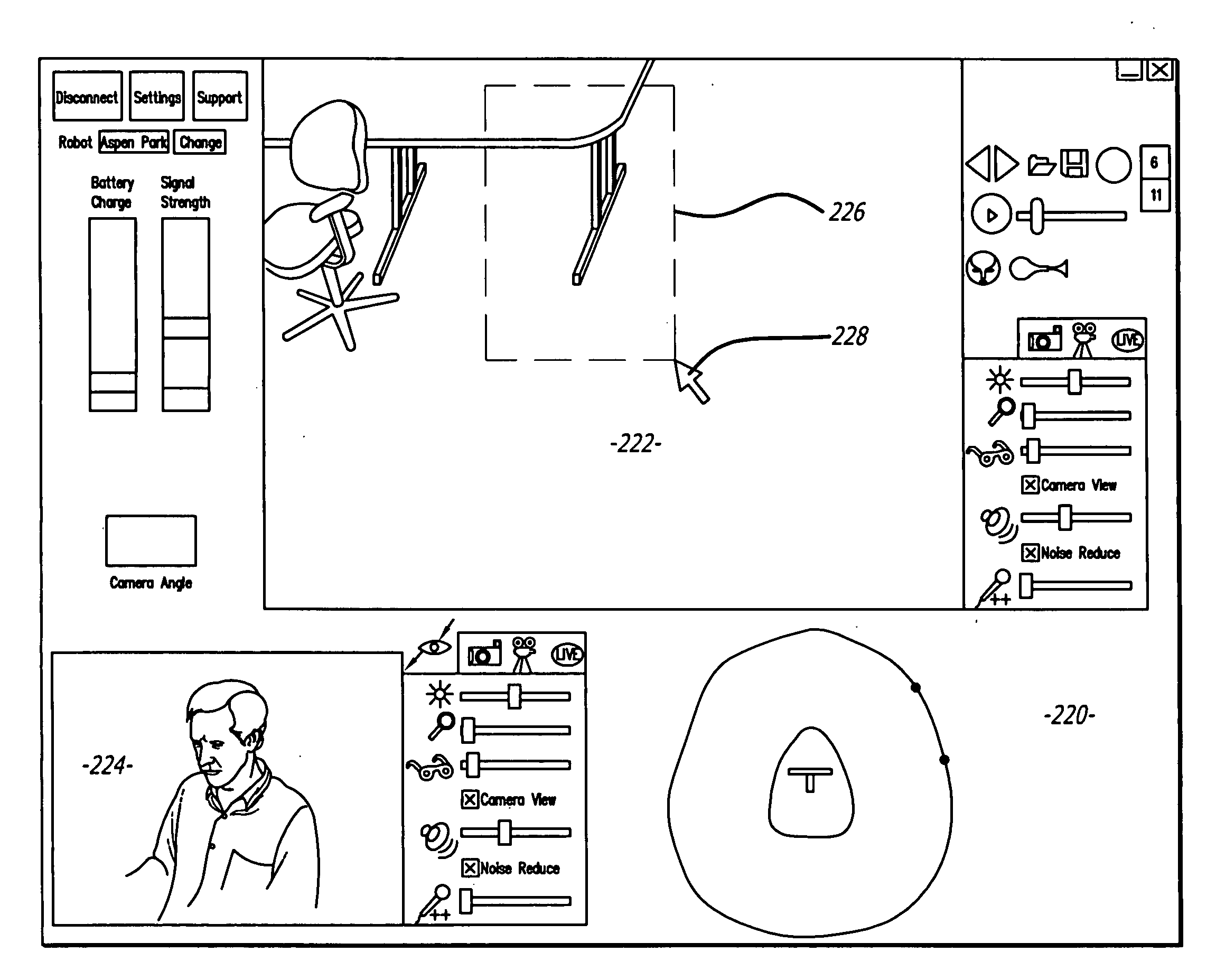 Mobile teleconferencing system that projects an image provided by a mobile robot