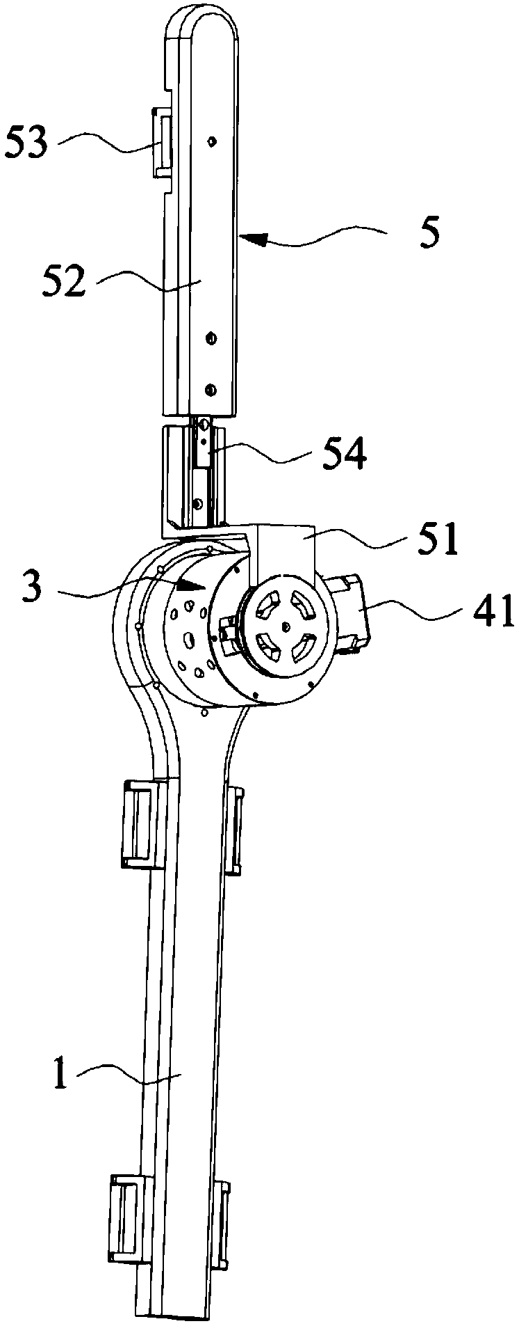 Lower limb exoskeleton structure integrated with self-adaptive knee joints and robot