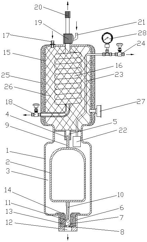 Vortex refrigeration drain valve