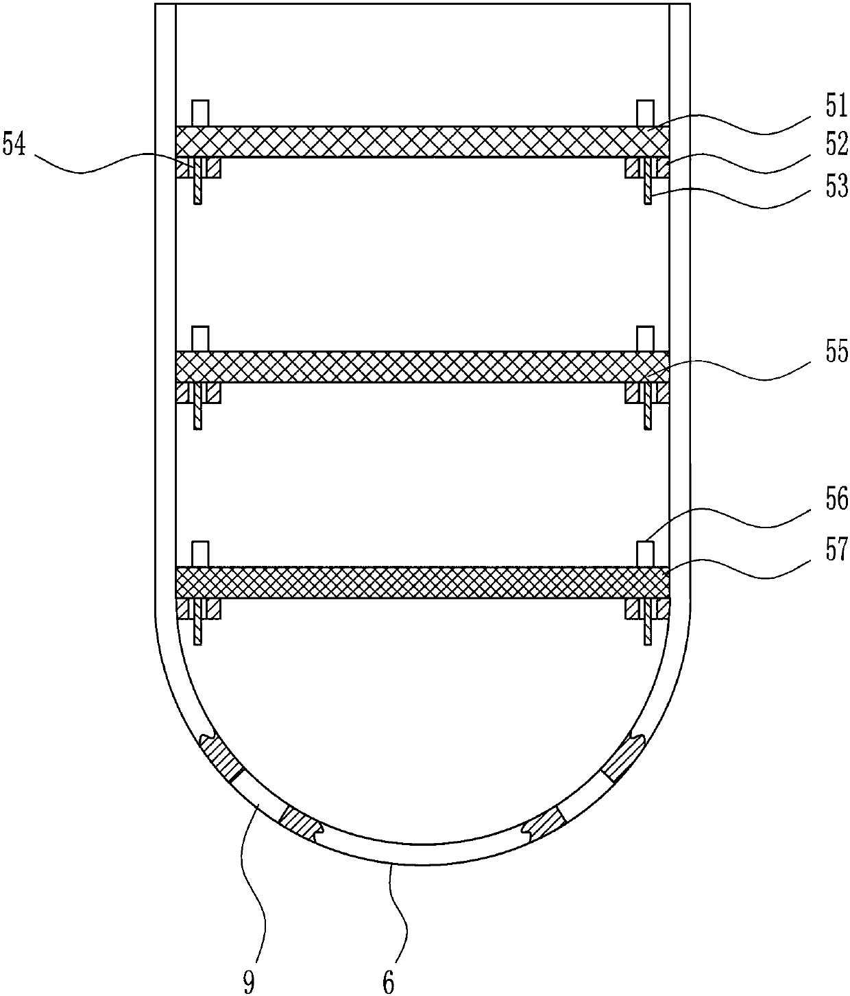 Deslagging type tea leaf grading screening device