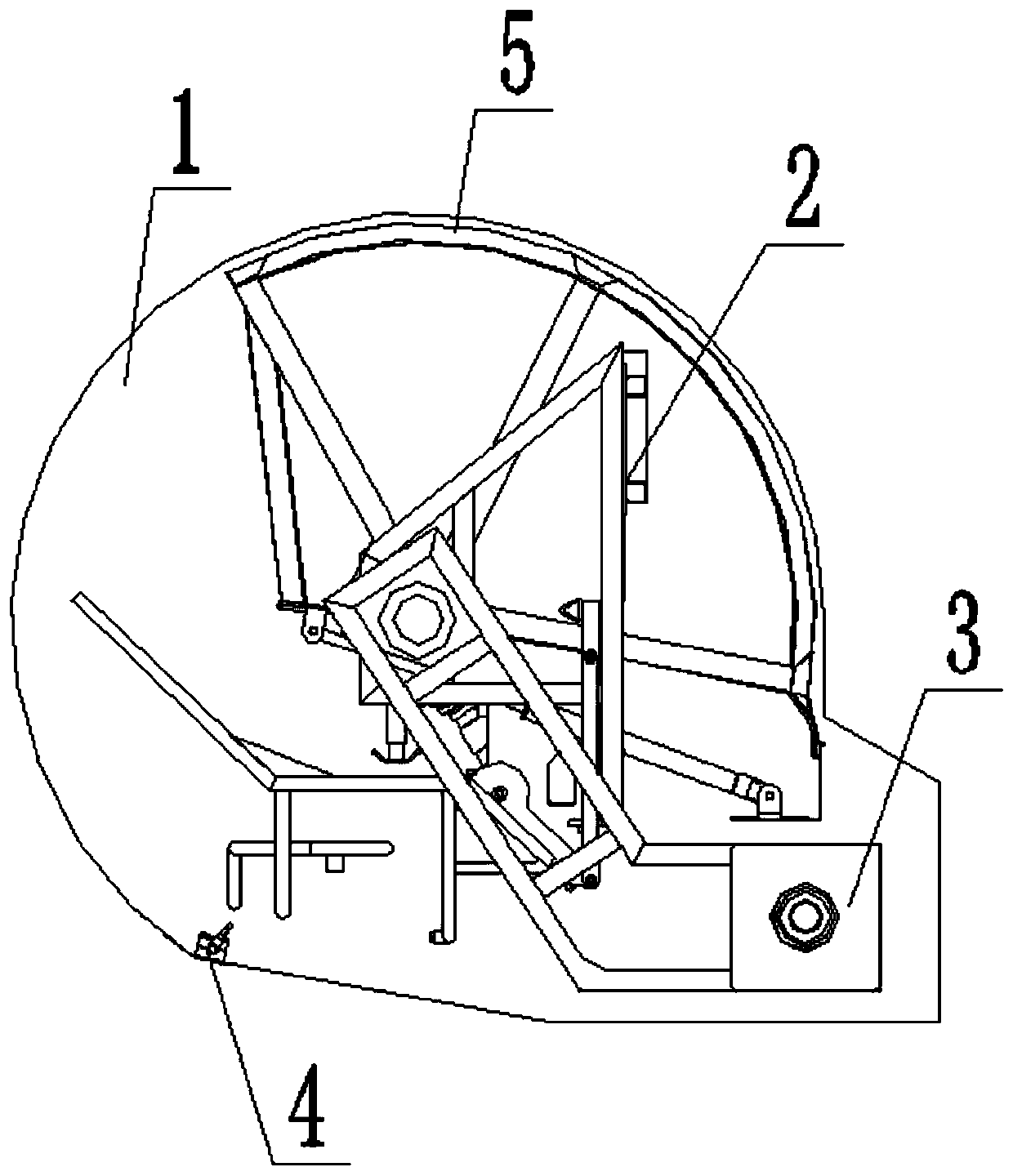 Trash can rotary water removing device