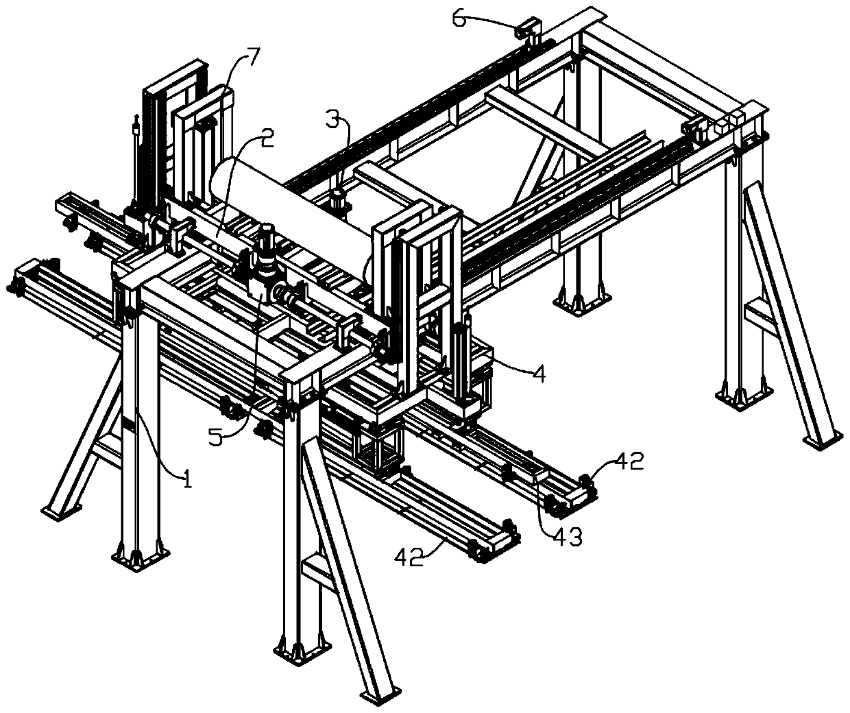 Mesh placement machine and mesh placement method