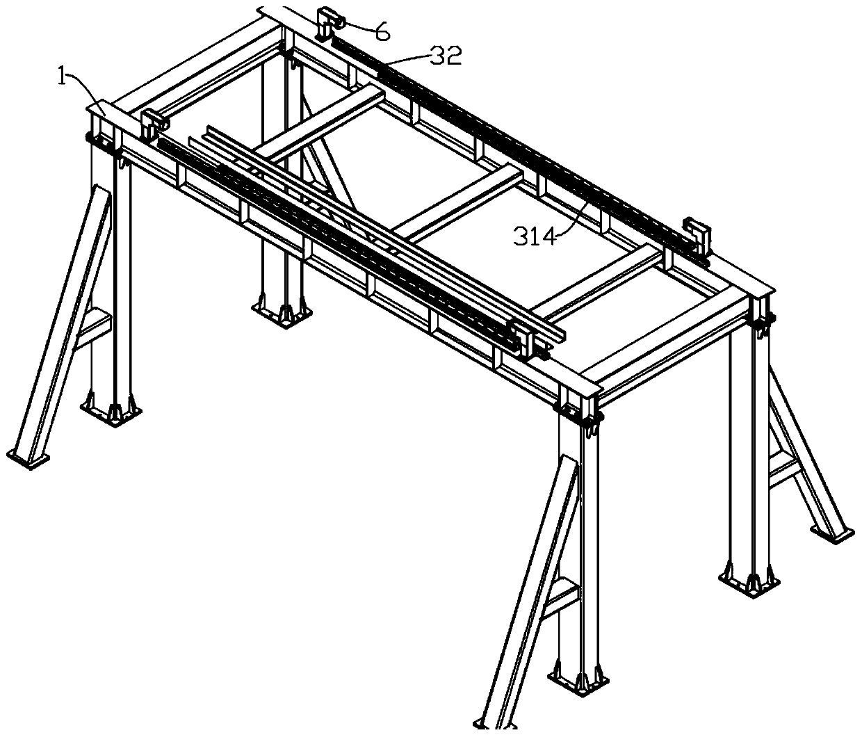 Mesh placement machine and mesh placement method