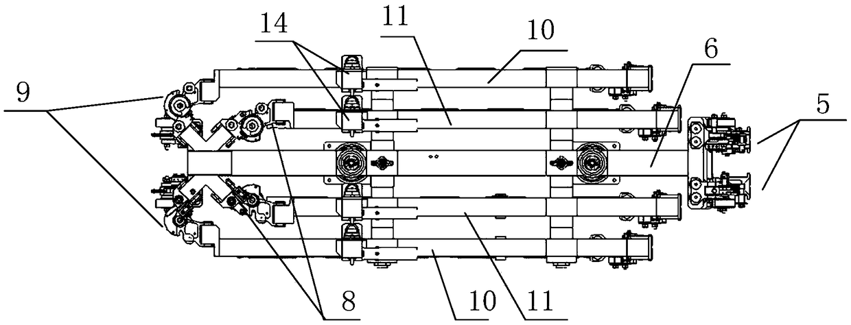 A cross-layout antenna deployment device applied to a spacecraft