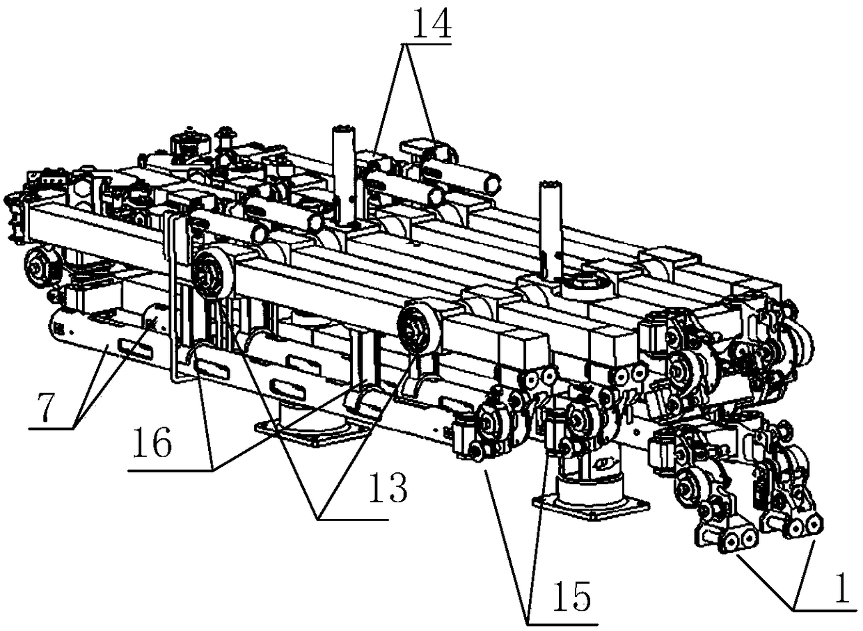 A cross-layout antenna deployment device applied to a spacecraft