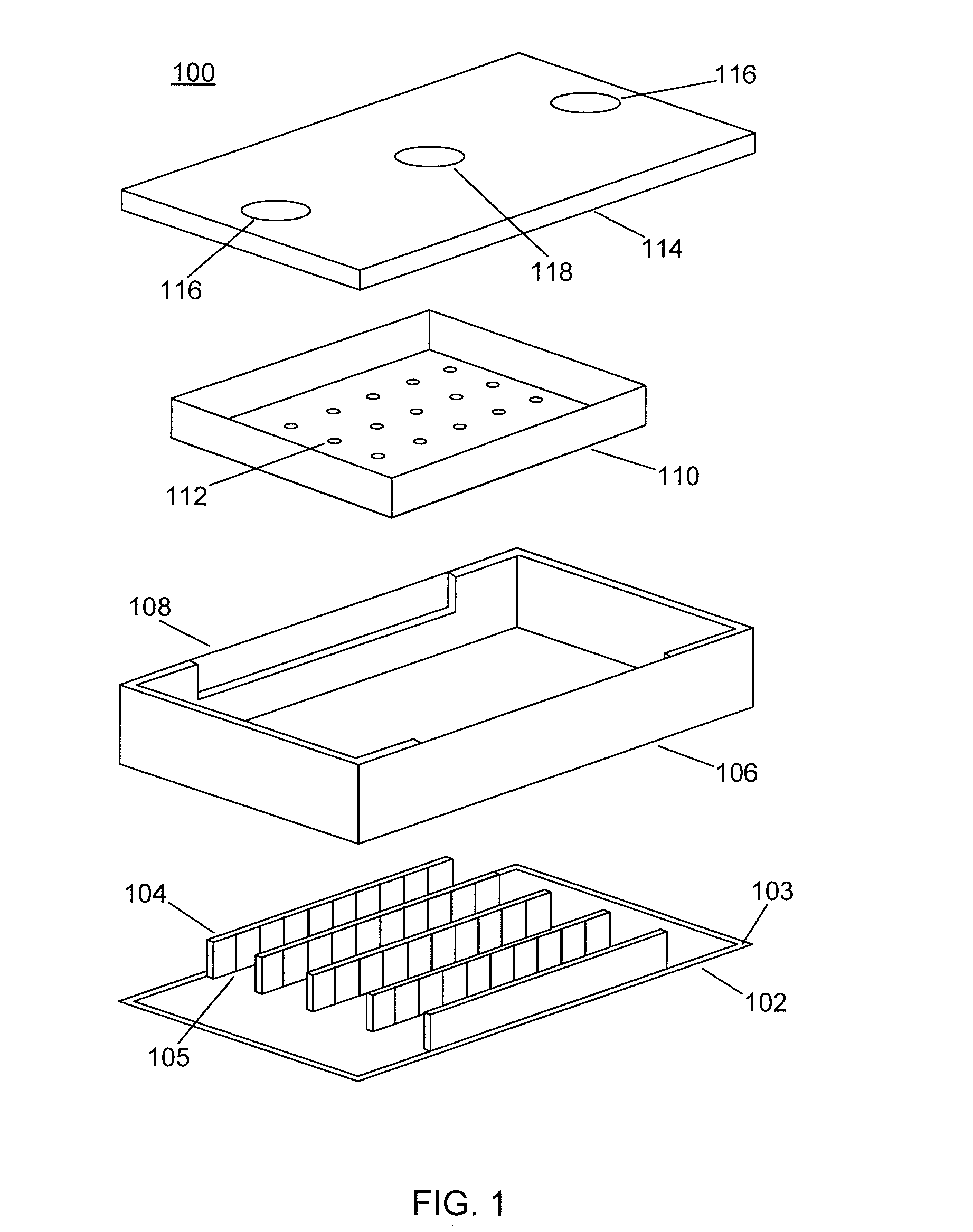 Cold plate with combined inclined impingement and ribbed channels