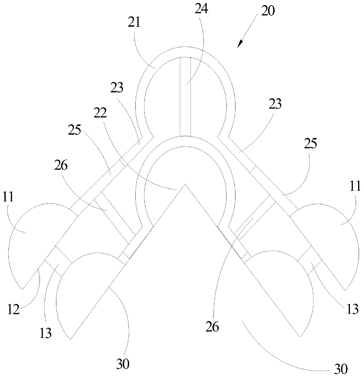 Double-row support pile structure