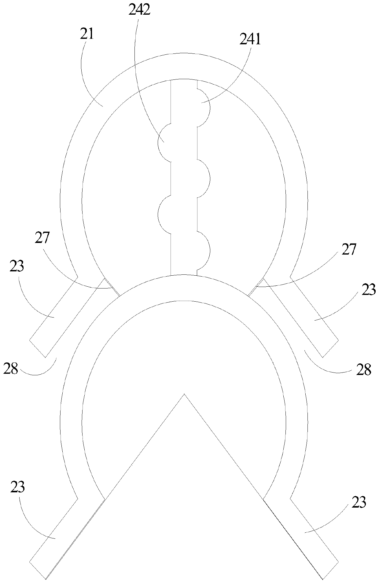 Double-row support pile structure