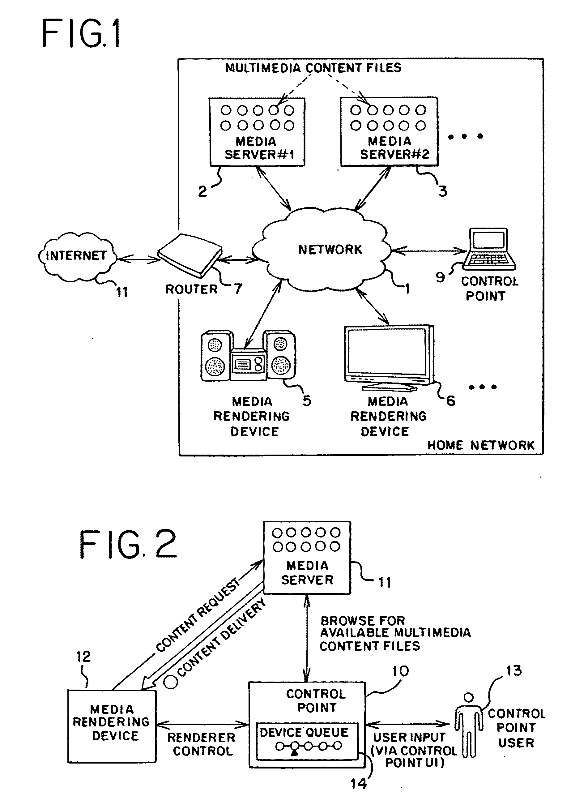 System and method for controlling media rendering in a network using a mobile device