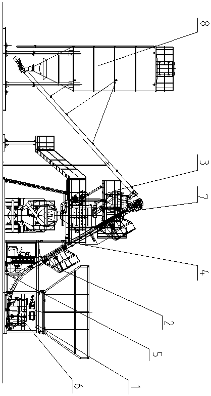 Rail scale quick-moving concrete mixing plant