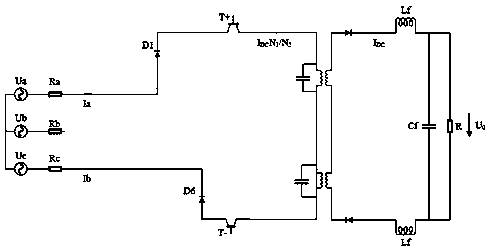 Forward swiss rectifier based on resonance reset isolation