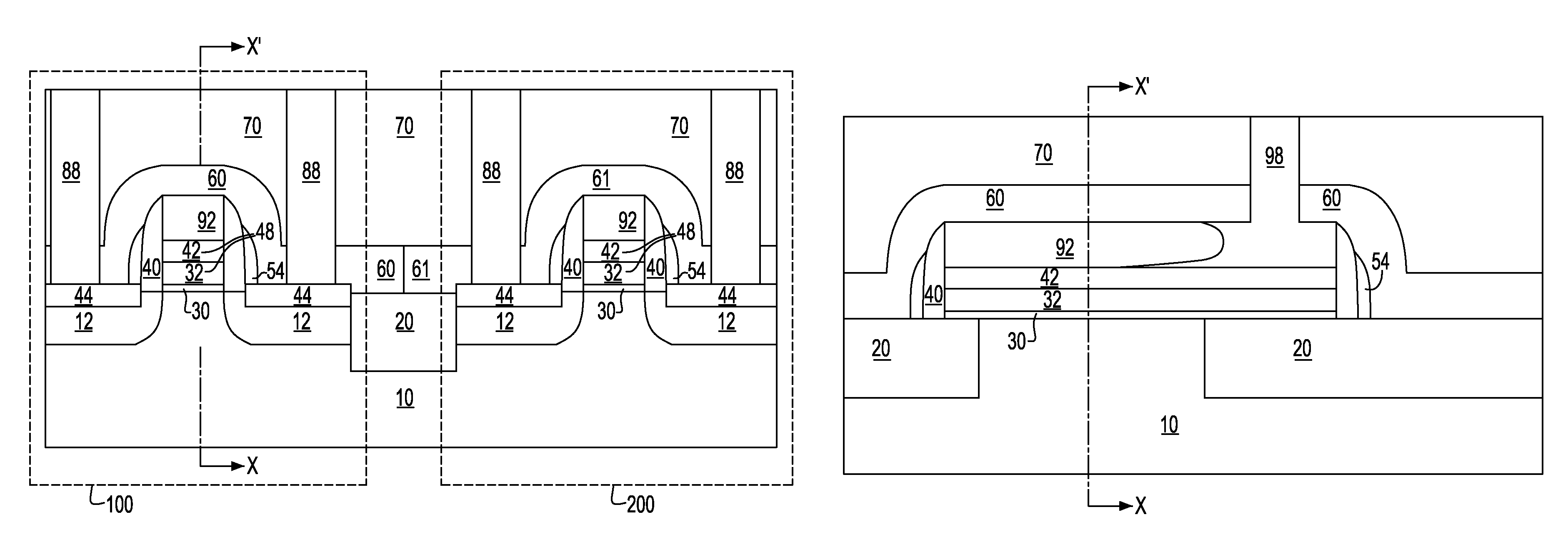 Semiconductor structure for low parasitic gate capacitance