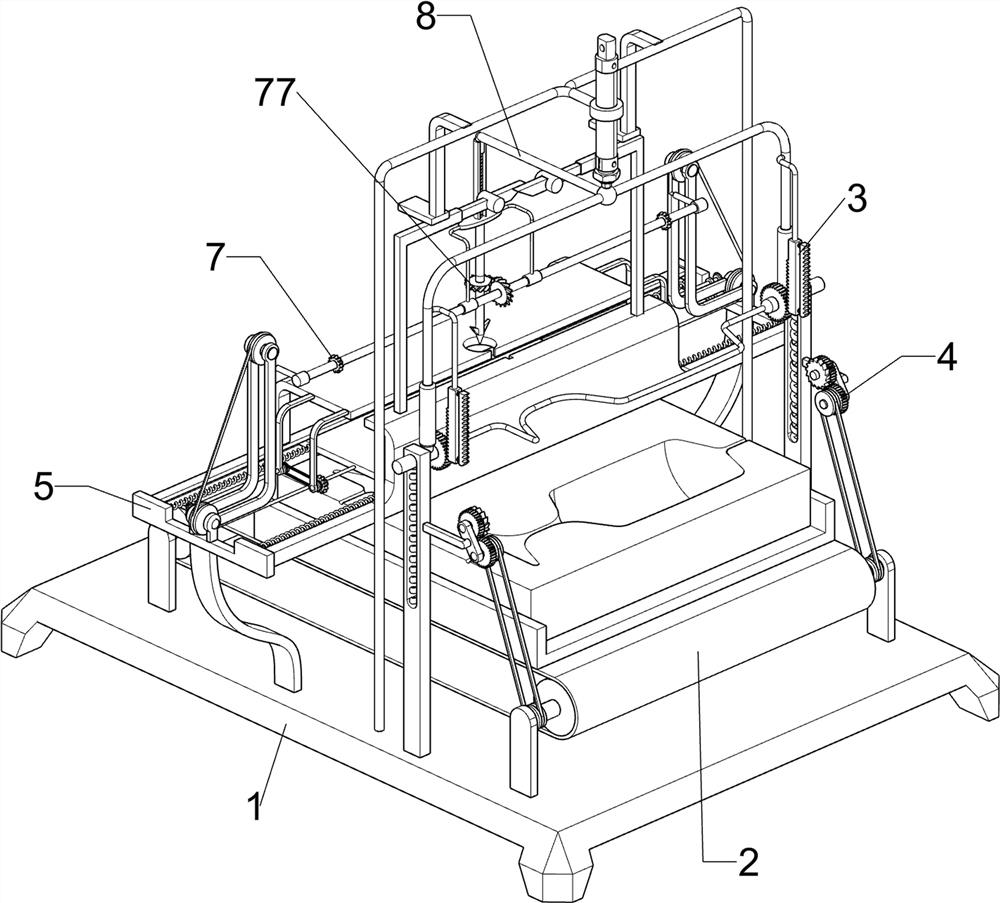 Hot melting forming device for packing box for placing polystyrene red wine glass