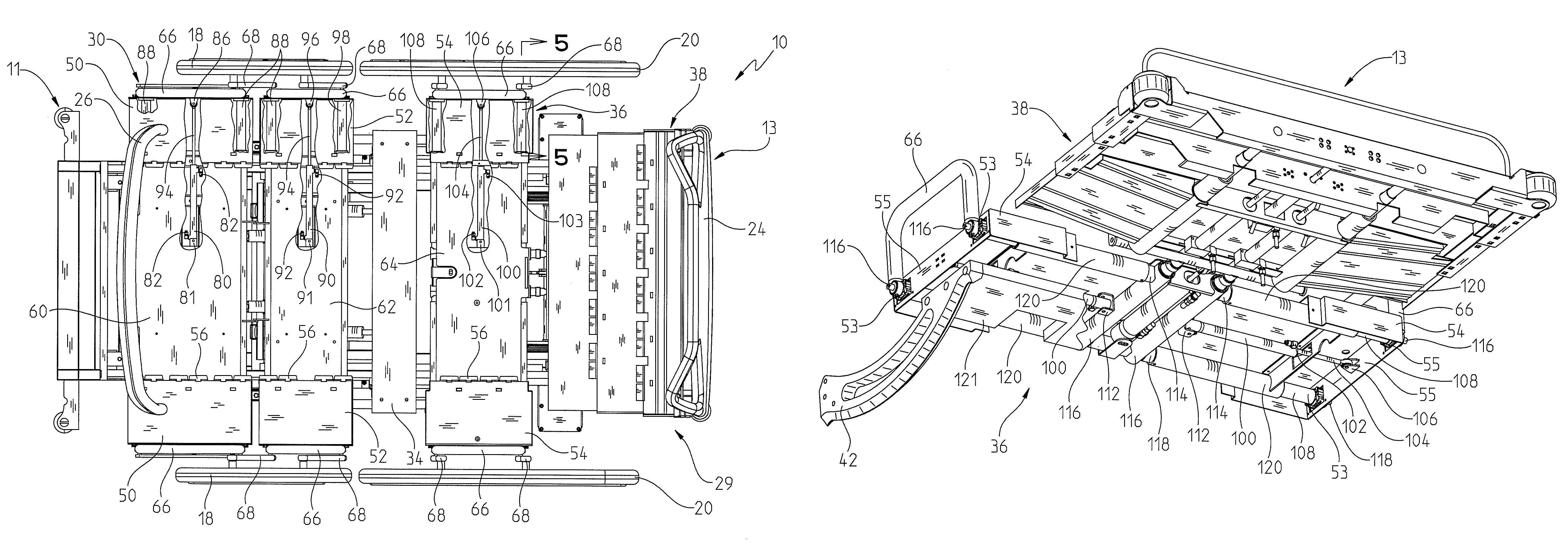 Patient support having powered adjustable width