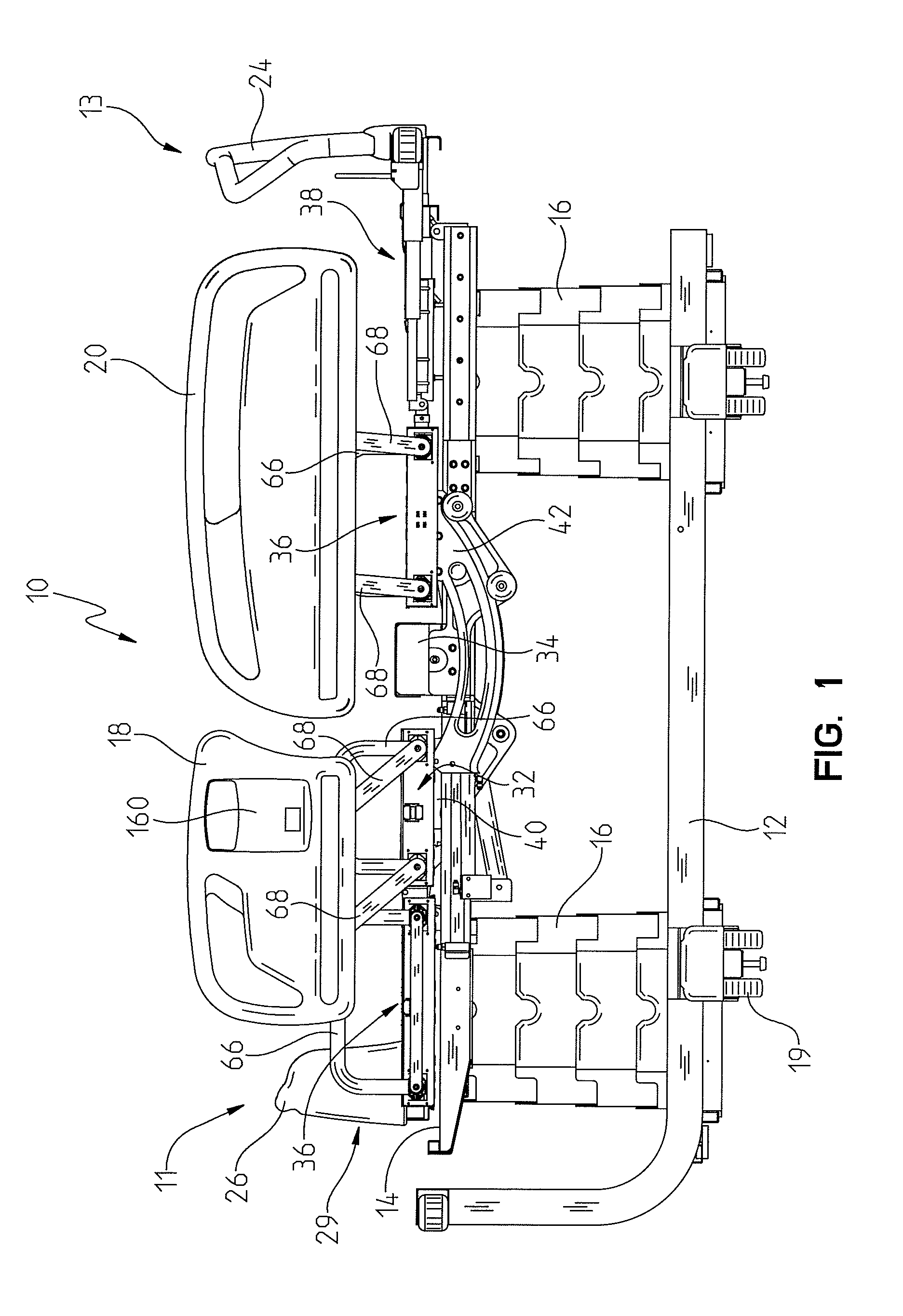 Patient support having powered adjustable width