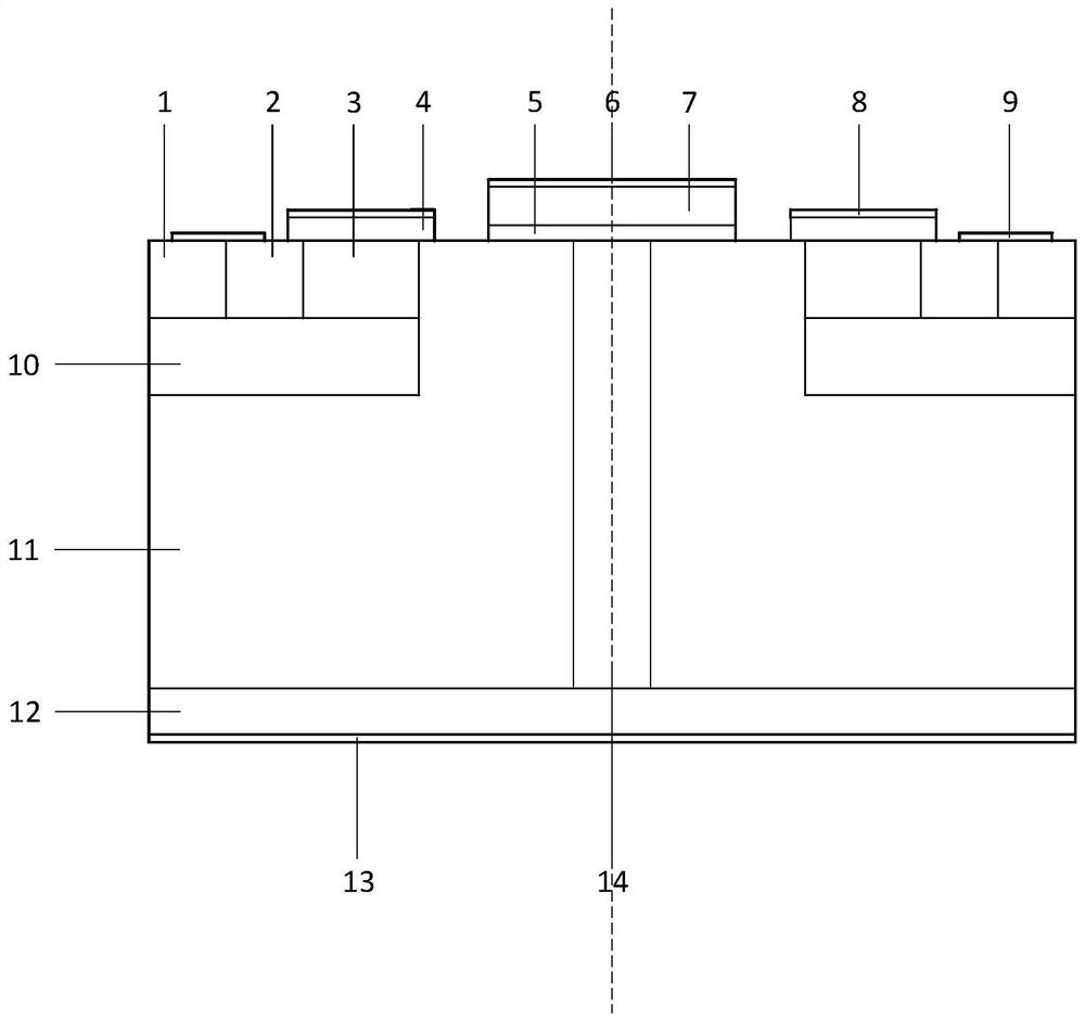 Algan/gan heterojunction vertical field effect transistor with p-type shielding layer and manufacturing method thereof