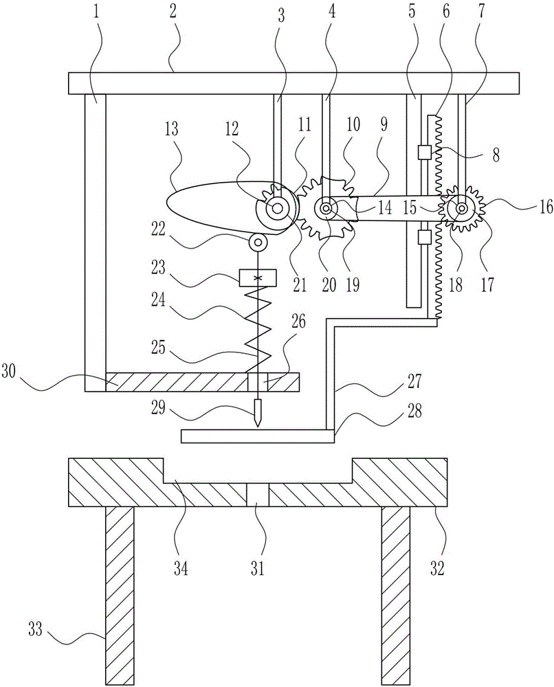 High precision punching device for hardware manufacturing