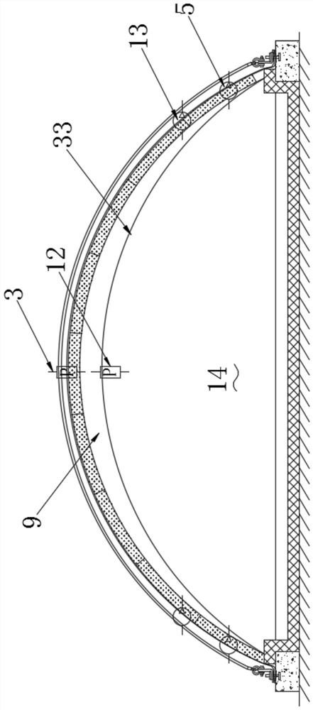 An air film insulation structure and construction method adaptable to air pressure changes