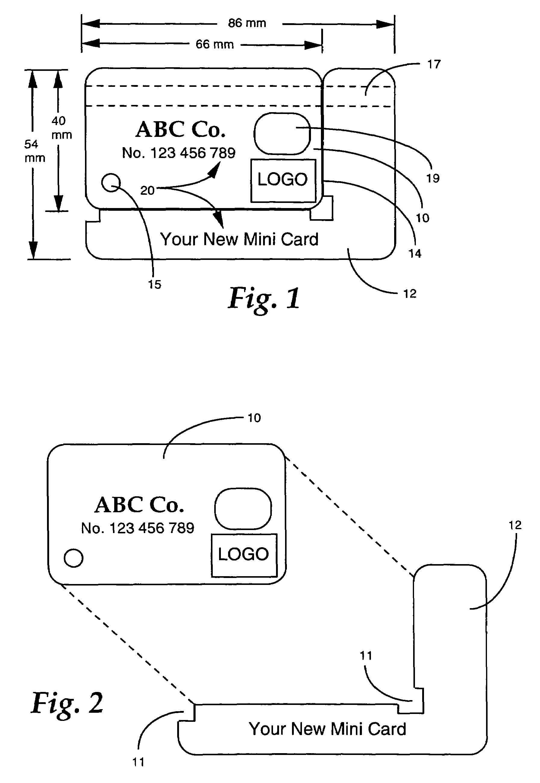 Durable plastic mini card and method for testing its durability