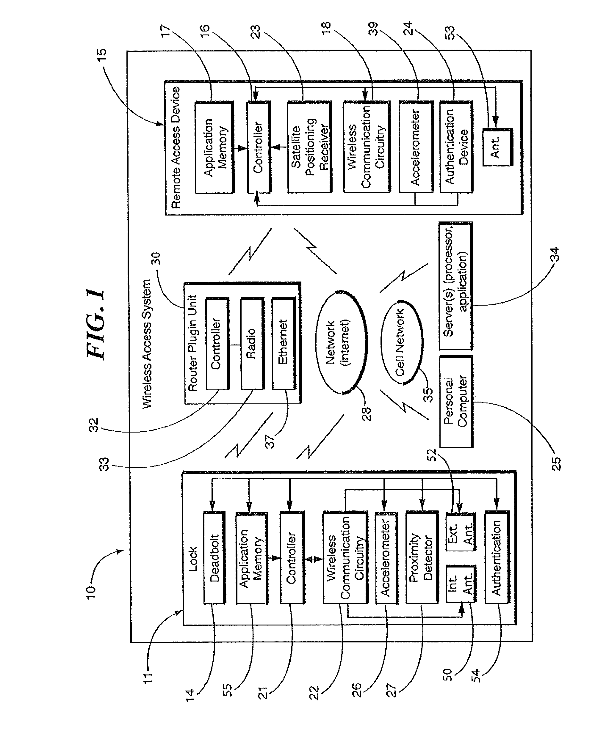 Wireless access control system and related methods