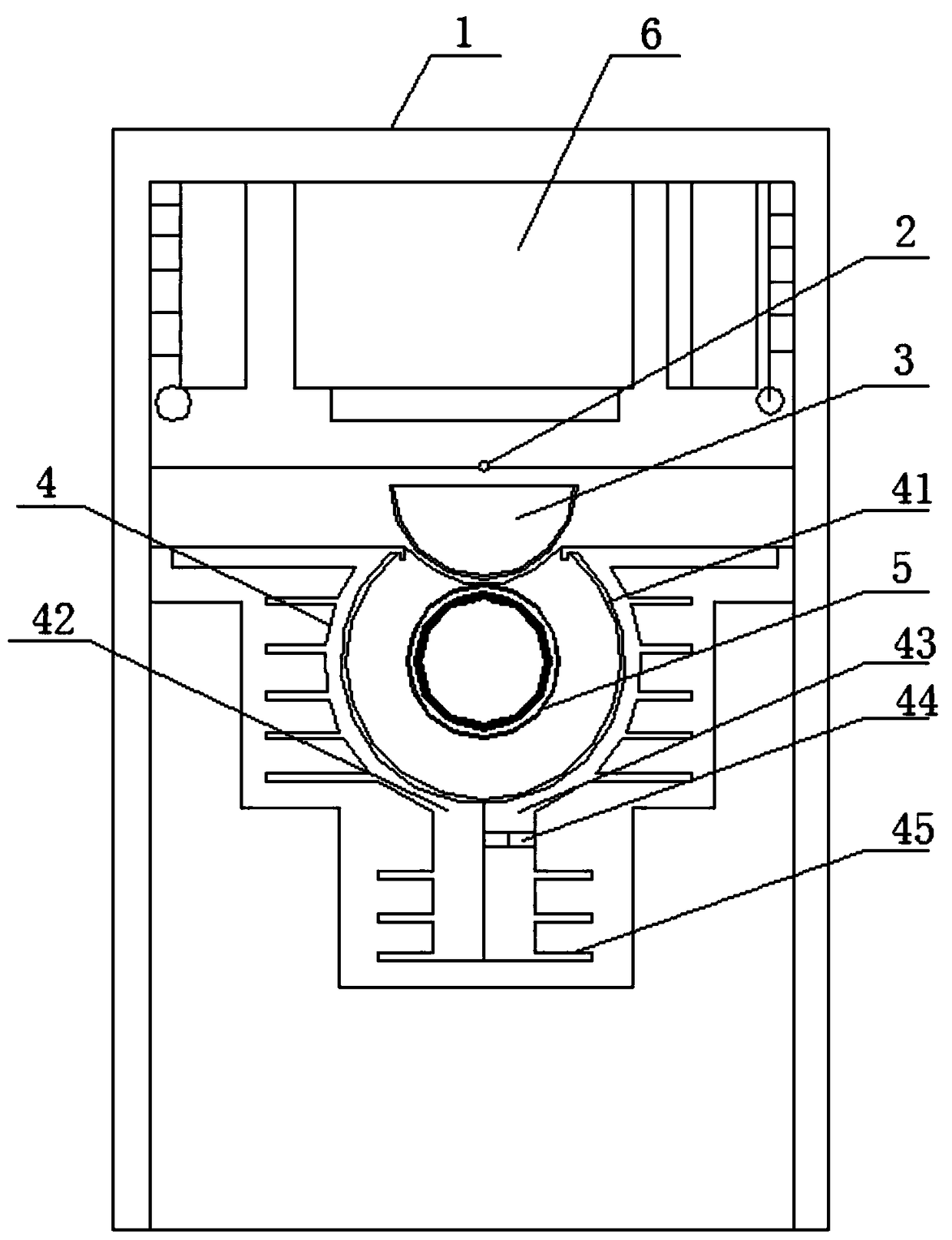 Curing device for coating optical fibers with UV resin