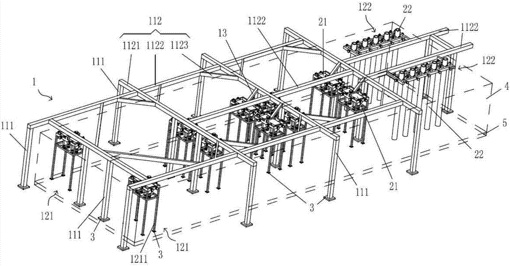 Device and method for fixing embedded parts of steam turbine