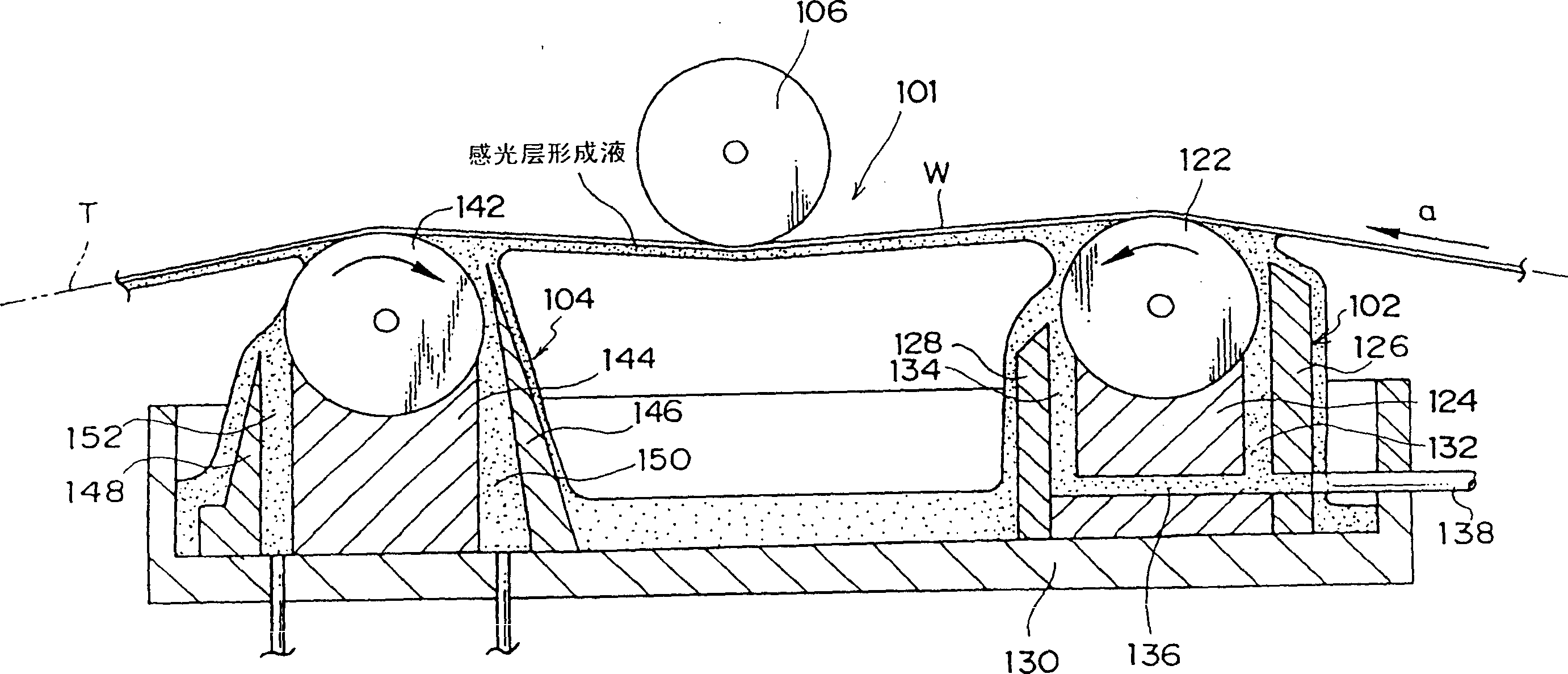 Coating device and coating method