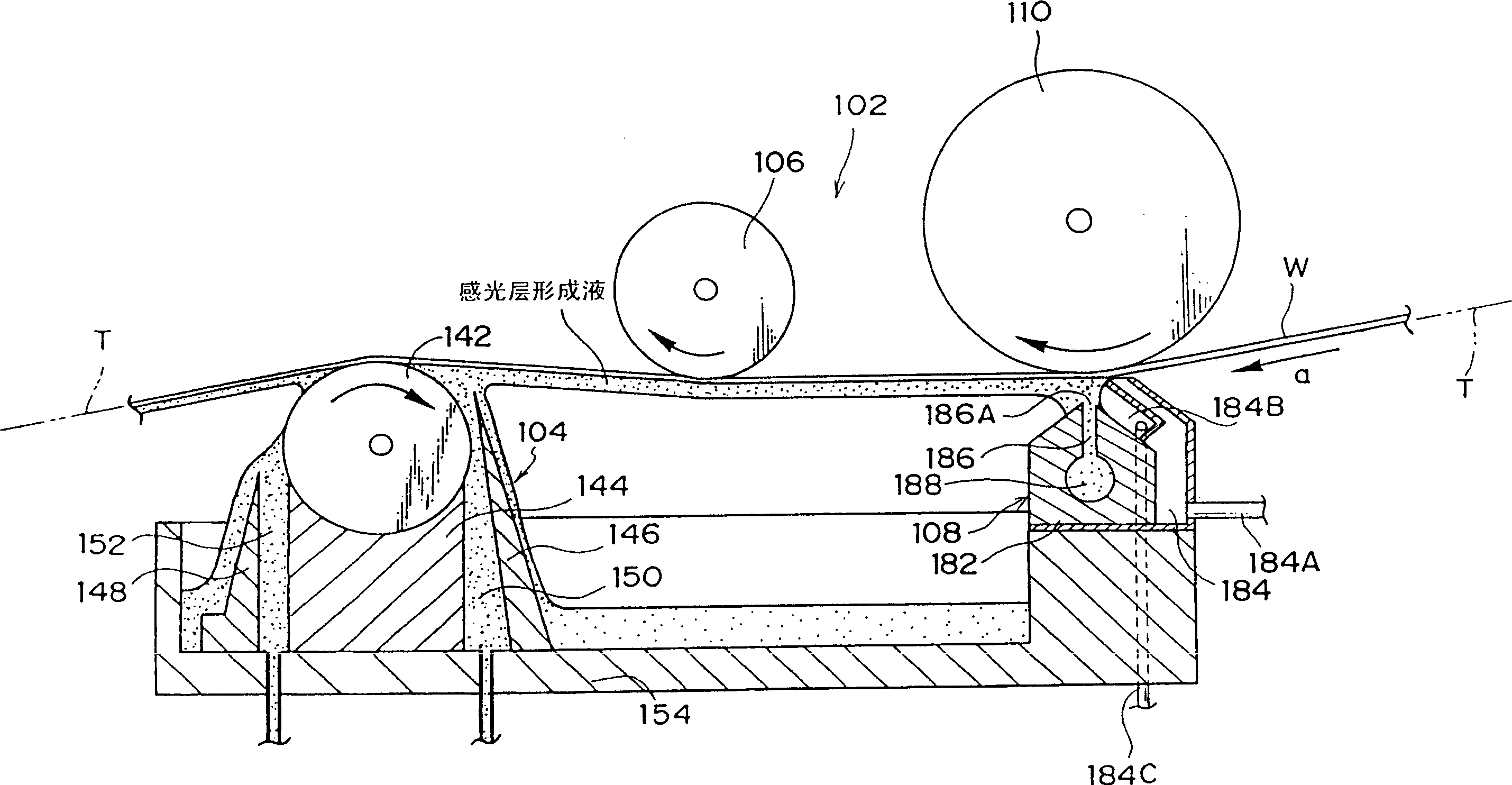 Coating device and coating method