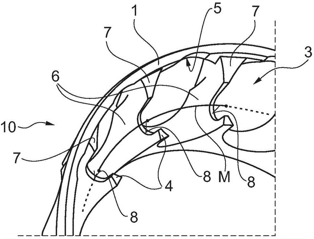 Cage for inclined ball bearing