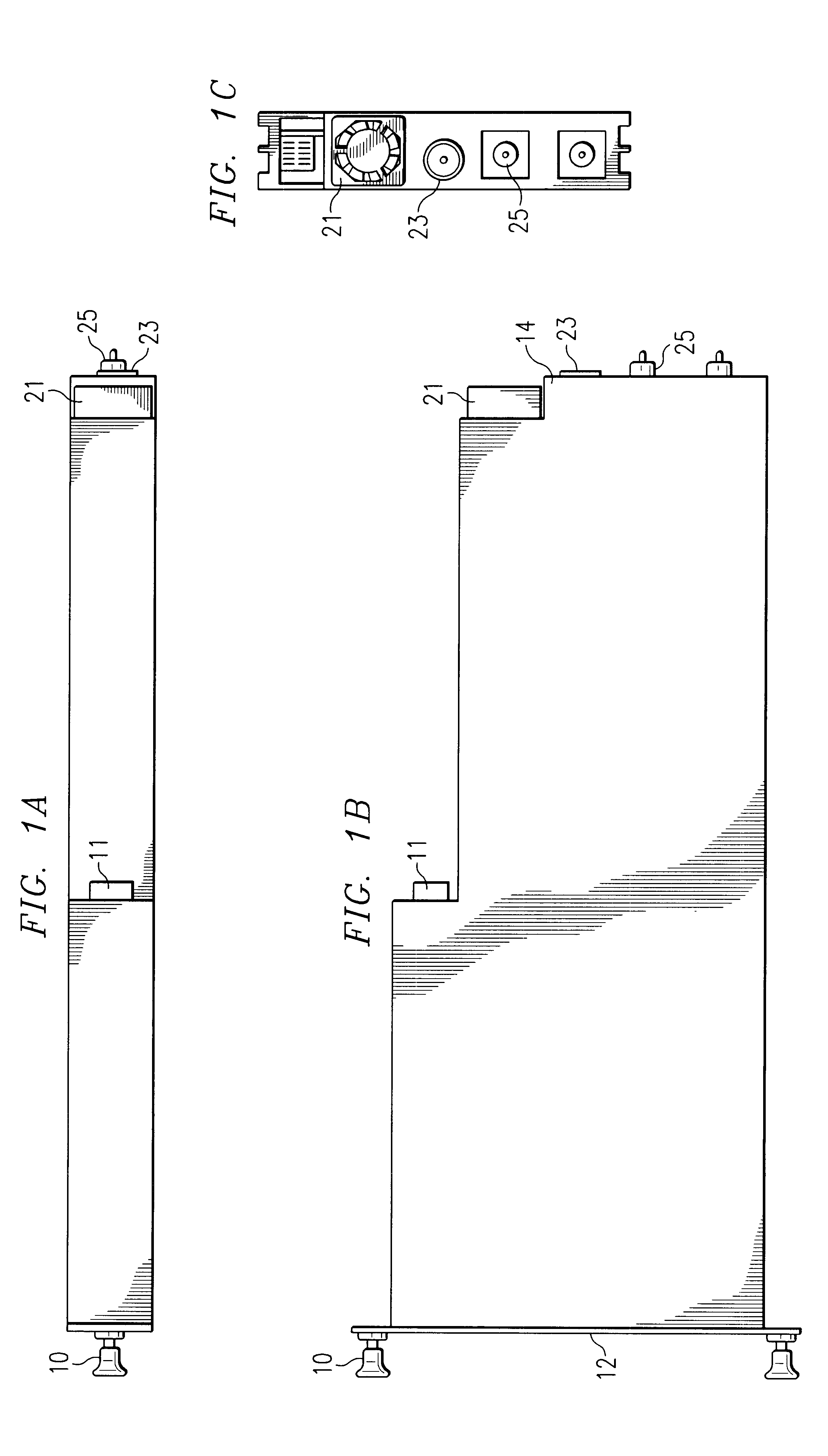 Chassis for front and back inserted modules