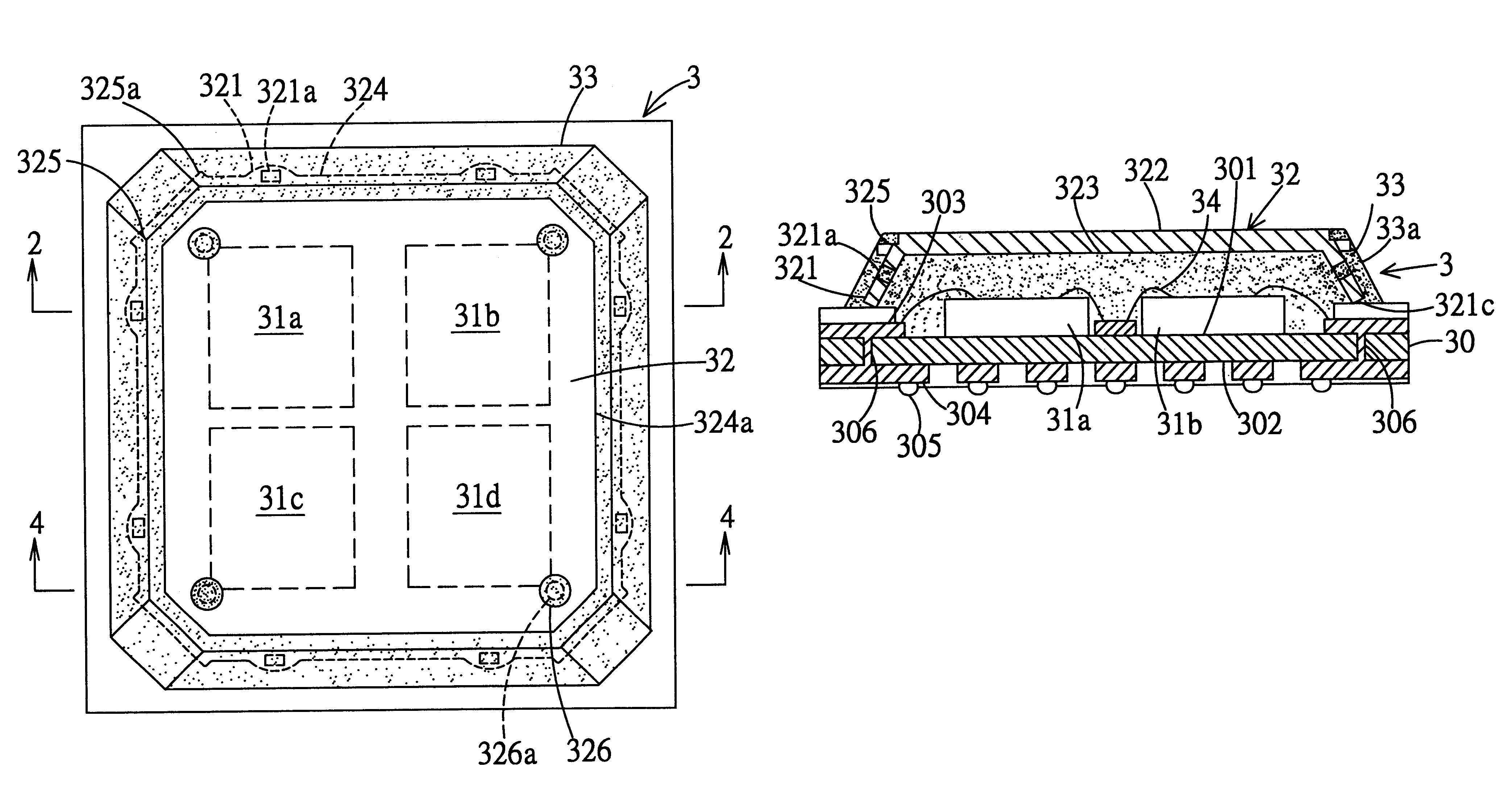 Semiconductor package having a heat sink with an exposed surface