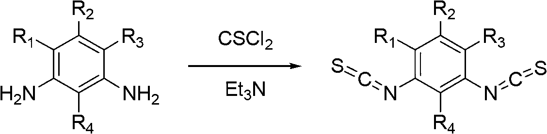 Method for synthesizing substituted m-phthalic isothiocyanate by one-pot method, and synthesized substituted m-phthalic isothiocyanate compound